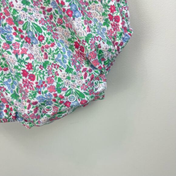 Janie and Jack Ditsy Floral Bow Romper 3-6 Months - Picture 4 of 7